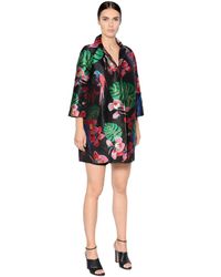 Manteau Brocard Simple Boutonnage Motif Tropical Valentino en coloris Multicolor