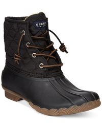 sperry boots black