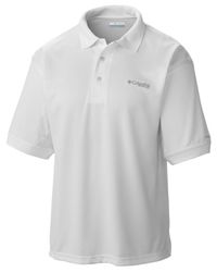 Columbia Synthetic Pfg Zero Rules Ii Polo Shirt in White for Men - Lyst
