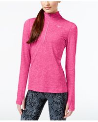 pink half zip nike