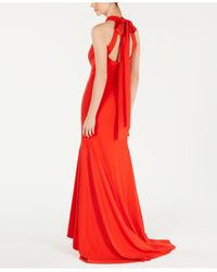 calvin klein halter mermaid gown