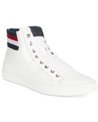 tommy hilfiger white high tops