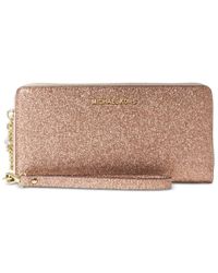 mk rose gold wallet