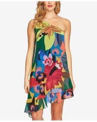 cece floral print asymmetrical dress