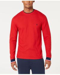 polo waffle knit thermal