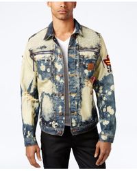 mens bleached denim jacket