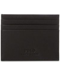 Polo Ralph Lauren Polo Bear Leather Card Case in Black for Men 