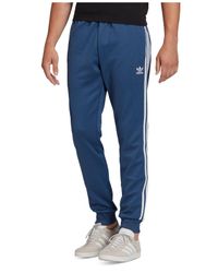 adidas originals superstar track pants blue