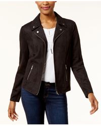 style and co faux leather moto jacket