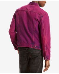 pink levi denim jacket