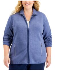 karen scott fleece jacket plus size