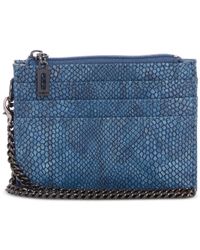 Guess Women's Blue In Love Denim Double Date Wallet