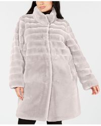 jones new york women's down coat with faux fur hood