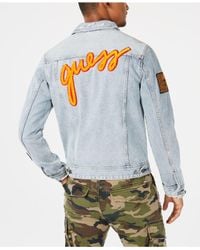 guess dillon patch denim jacket