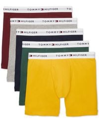 Tommy Hilfiger 5-pk. Cotton Classics Boxer Briefs in Yellow for Men - Lyst