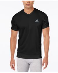 adidas Synthetic Men's V-neck Climalite T-shirt in Black for Men ... adidas Synthetic Men's V-neck Climalite T-shirt in Black for Men ...