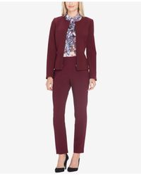 burgundy peplum jacket