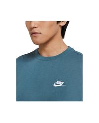 Nike Club Fleece Crew Sweatshirt in Ash 