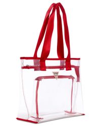 guess clear tote bags