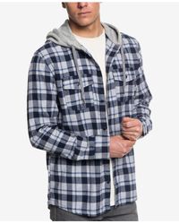 quiksilver flannel hoodie