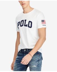 Polo Ralph Lauren Cotton Men's Custom Slim Fit Logo-print T-shirt 