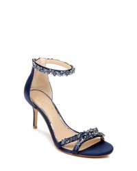 caroline embellished strap evening shoe