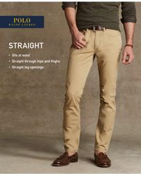 Polo Ralph Lauren Cotton Men's Stretch Straight Fit Chino Pants for Men -  Lyst