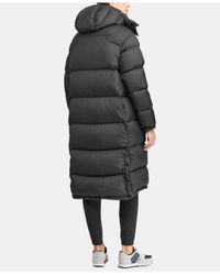 hooded ripstop down coat