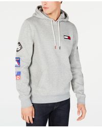 Tommy Hilfiger Cotton Tatum Patches Hoodie, Created For Macy's in Gray for  Men - Lyst