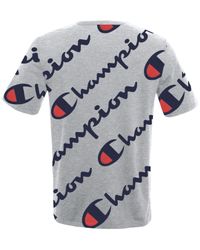 Champion Cotton Heritage All Over Print T-shirt in Gray for Men | Lyst