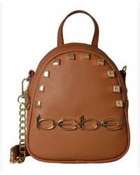 Bebe Julian Dome Mini Crossbody In Camel Brown Lyst Bebe Julian Dome Mini Crossbody In Camel Brown Lyst