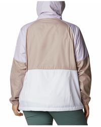 plus size white windbreaker