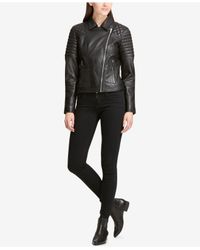 dkny quilted leather jacket