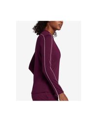 Nike Synthetic Court Dry Top Long Sleeve 1 2 Zip Bordeaux White White Bordeaux Clothing In Purple Lyst