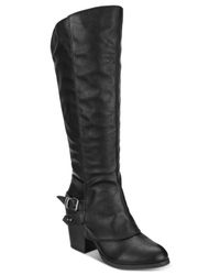 American Rag Cie Emilee Women Asymmetrical Biker Riding Boots Wide Calf American Rag Cie Emilee Women Asymmetrical Biker Riding Boots Wide Calf