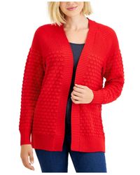 charter club plaid cardigan sweater coat