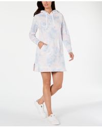 calvin klein performance logo hoodie dress