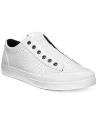 guess white leather shoes