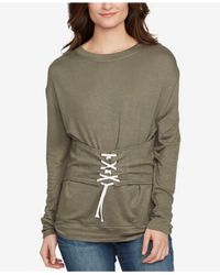 William Rast Green Corset Sweatshirt