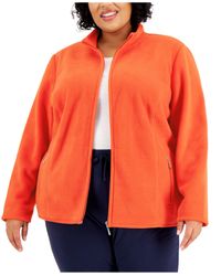karen scott fleece jacket plus size