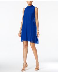 turtleneck trapeze dress