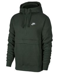 nike club fleece half zip