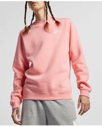 nike pink crew neck