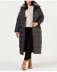 plus size maxi puffer coats