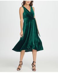 Dkny green velvet dress Clearance