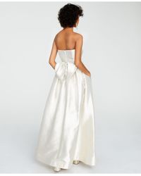 Betsey johnson strapless metallic jacquard gown Clearance