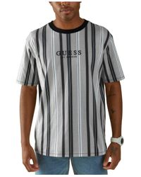 guess men's t shirt striped