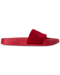 puma velvet slides
