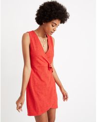 madewell texture and thread side tie dress