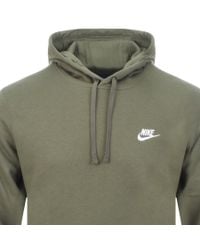 nike club hoodie khaki